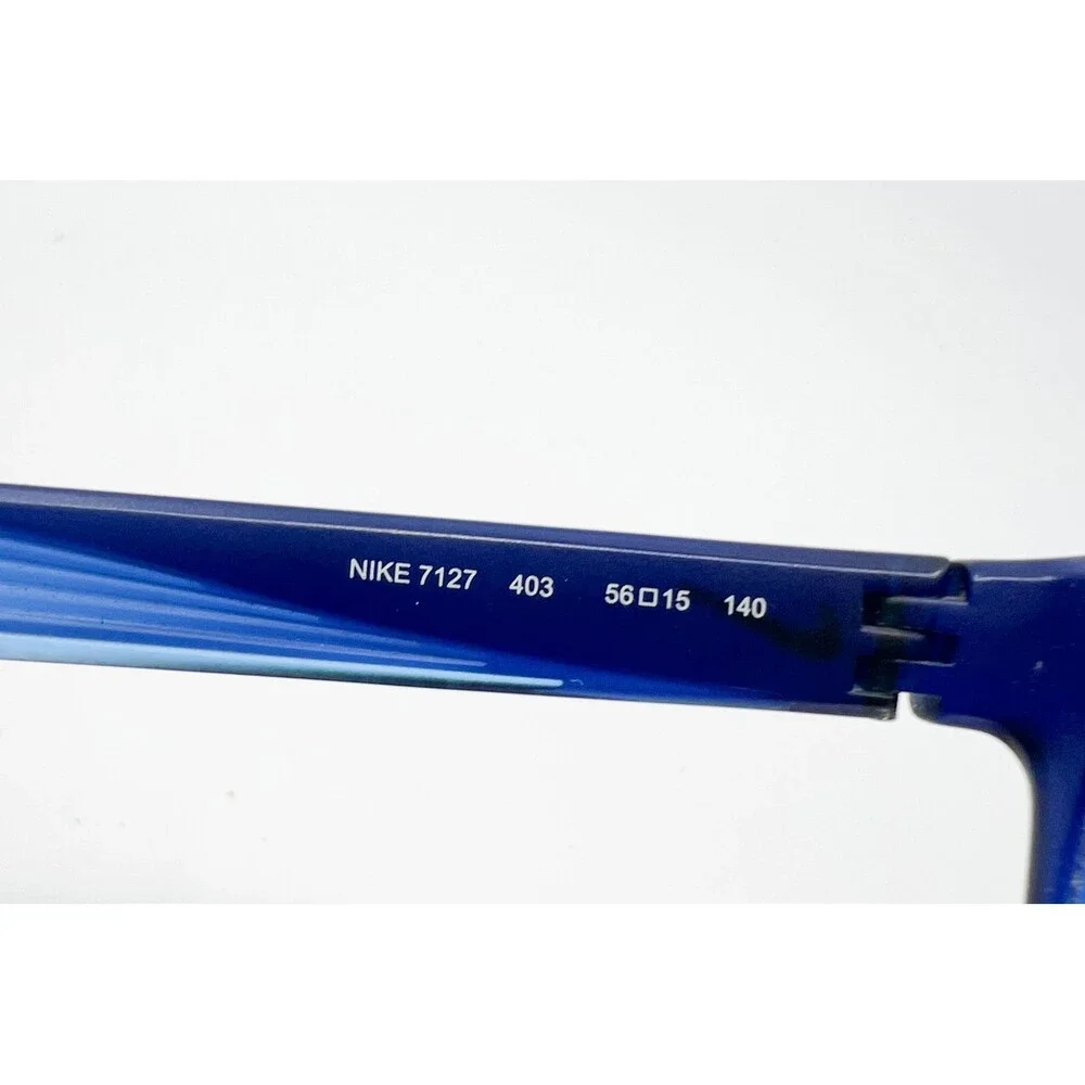 Nike Eyeglasses Frames Mens Blue 7127 403 Rectangular 56-15-140 - Picture 5 of 7